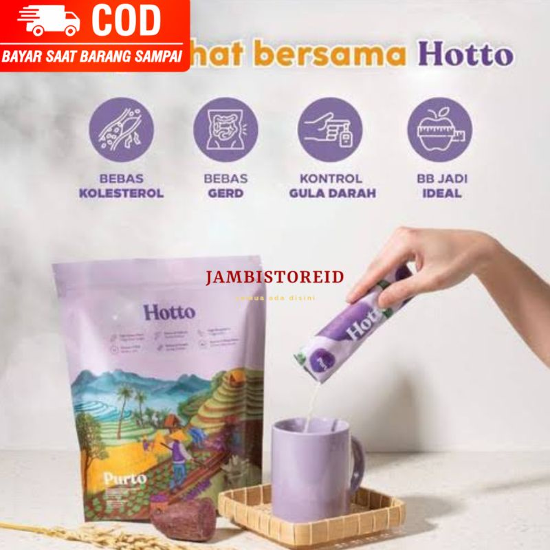 

(JAMBISTOREID) JAMBI LANGSUNG KIRIM Hotto Purto 16pcs 480gram Multigrain With Purple Potato Minuman Bubuk Secangkir Hoto Jamu Suplemen Obat Kolesterol Gula Darah Gerd Biji-Bijian Kacang Ubi Ungu Jambi