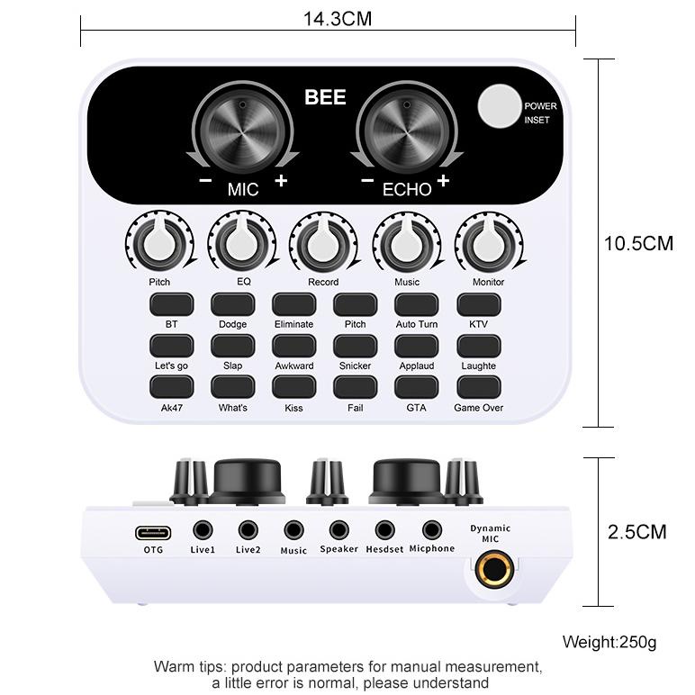 Terkini Siborie S23 Soundcard Audio Usb External Karaoke Sound Card Mic Mixer Bluetooth