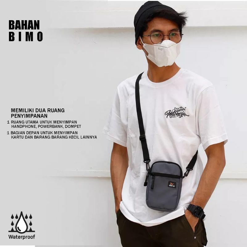 Tas Hp 7 inch Anti Air Premium High Quality Tas Selempang Minj Kecil Wallet Original Elbrus Pria