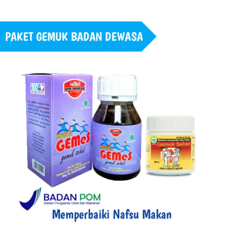[ PAKET GEMUK BADAN DEWASA ] Paket Madu Dan Kapsul Borobudur Isi 100 Kaplet