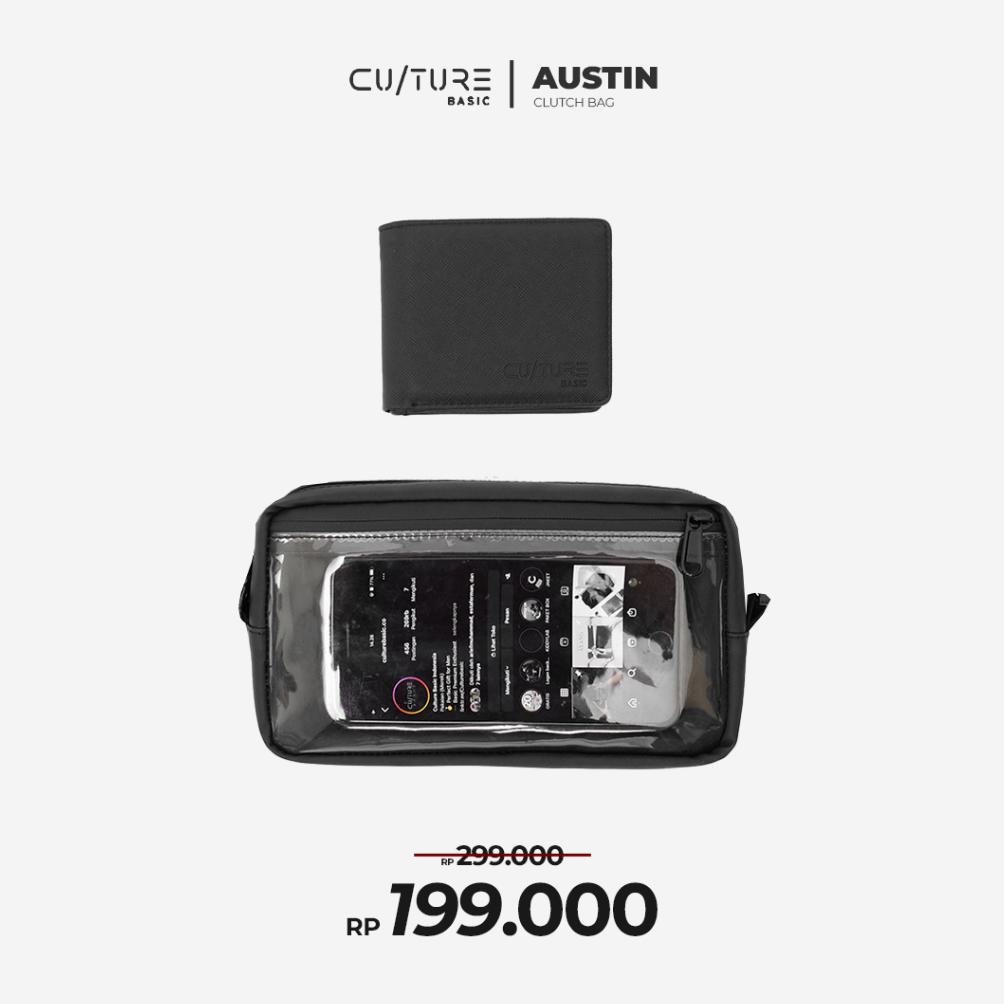 Culture Basic | Austin Bundling ( Austin Clutch + Dompet ) Tas Slempang Pria Best Seller