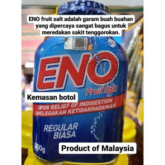 

200G ENO FRUIT SALT REGULAR BIASA BOTOL GARAM BUAH BUAHAN MALAYSIA 200GR Best Seller