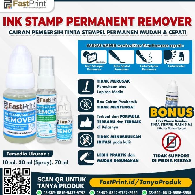 

Fast Print Cairan Penghapus Pembersih Tinta Stempel Permanen 10 ML ffs01