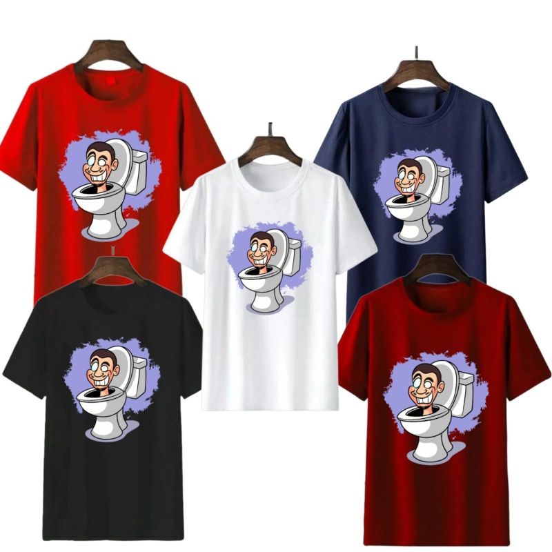 Baju kaos anak Cowok-Cewek SKIBIDI TOILET VIRAL Usia 1-13Tahin Remaja/Dewasa