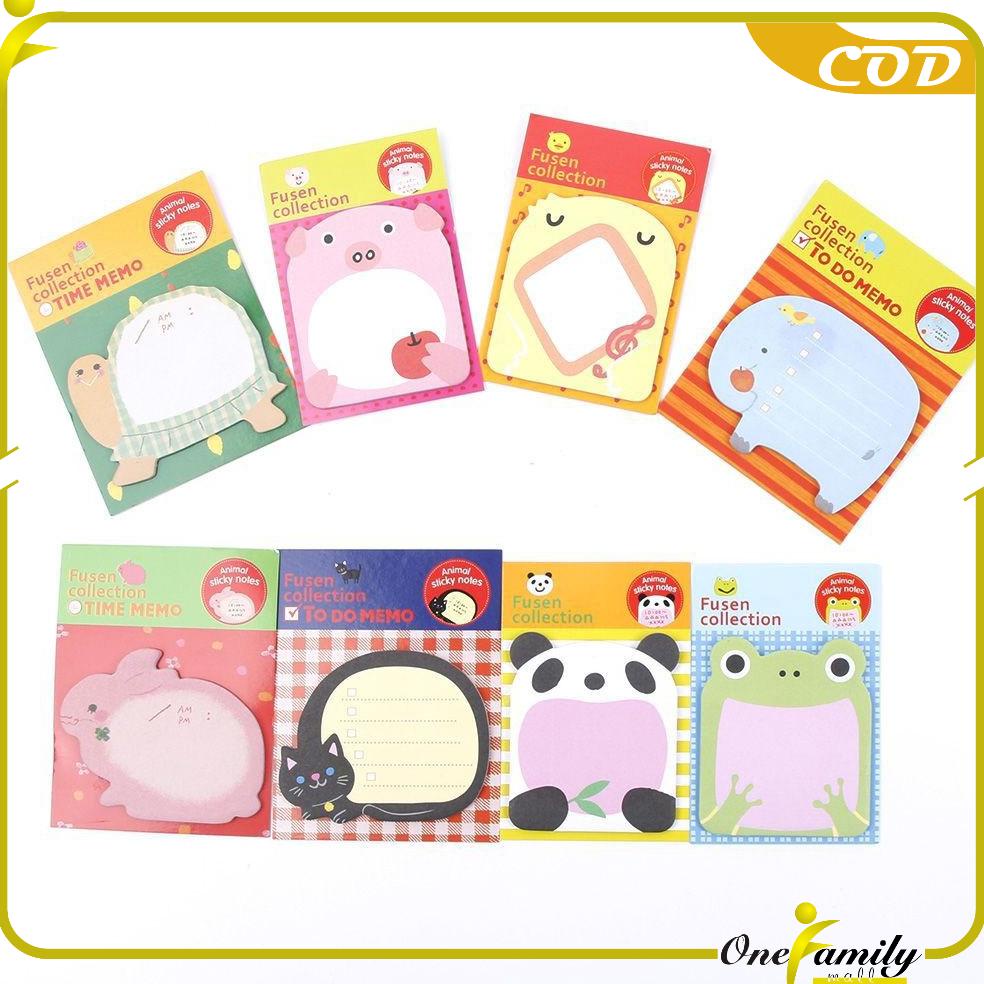 

ONE-A3 Sticky Notes Memo Animal / Kertas Memo Karakter Stationary