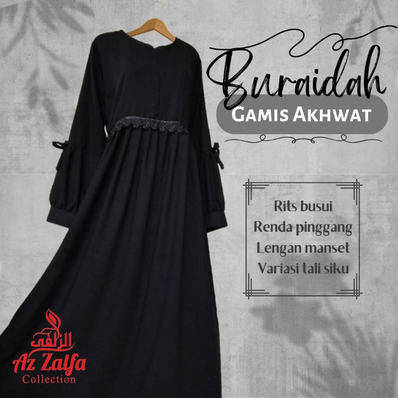 Gamis Renda Jetblack Bonanza Syari Jumbo / Gamis Hitam Renda Jetblack Bonanza / Gamis Embos Jetblack