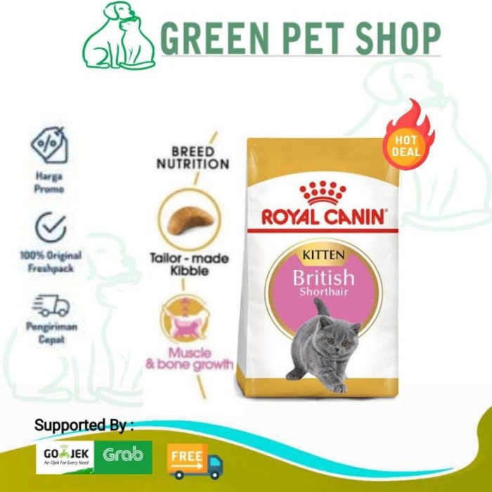 Royal Canin Kitten British Shorthair Makanan Anak Kucing Dry 400Gr