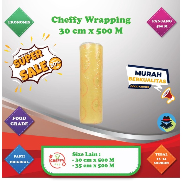 

(Grosir) Cheffy Plastik Wrapping Makanan Ekonomis Foodgrade All Size