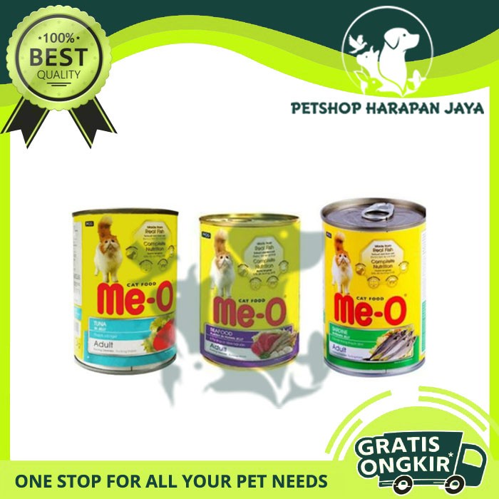 

Makanan Kucing Basah Meo Me-O Kaleng 400 Gr Per Box (Isi 24)