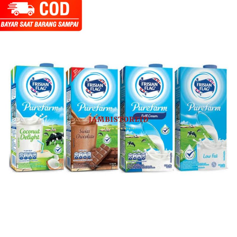 

(JAMBISTOREID) JAMBI LANGSUNG KIRIM Frisian Flag 1 Liter All Varian Low Fat Fresh Milk Full Cream Swiss Chocolate Coconut Delight Jambi