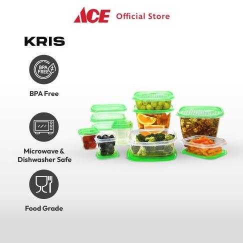 ACE - Krishome Set 24 Pcs Wadah Makanan - Hijau