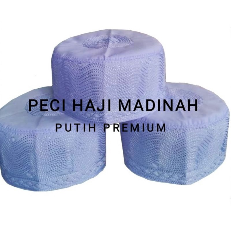 Peci / Peci Putih / Peci Haji / Peci Sholat / Peci dewasa/ Peci songkok/ peci  madinah/ peci pemuda 