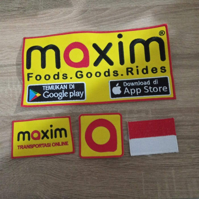 Terlaris Emblem Bordiran Maxim Ojol