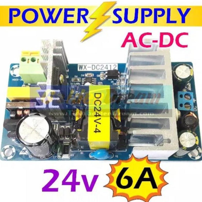 adaptor 24v 6a modul power suplay smps ac dc
