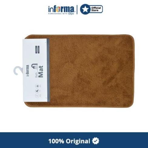 Informa - Informa 40x60 Cm Set 2 Pcs Larry Keset Kamar Mandi - Cokelat