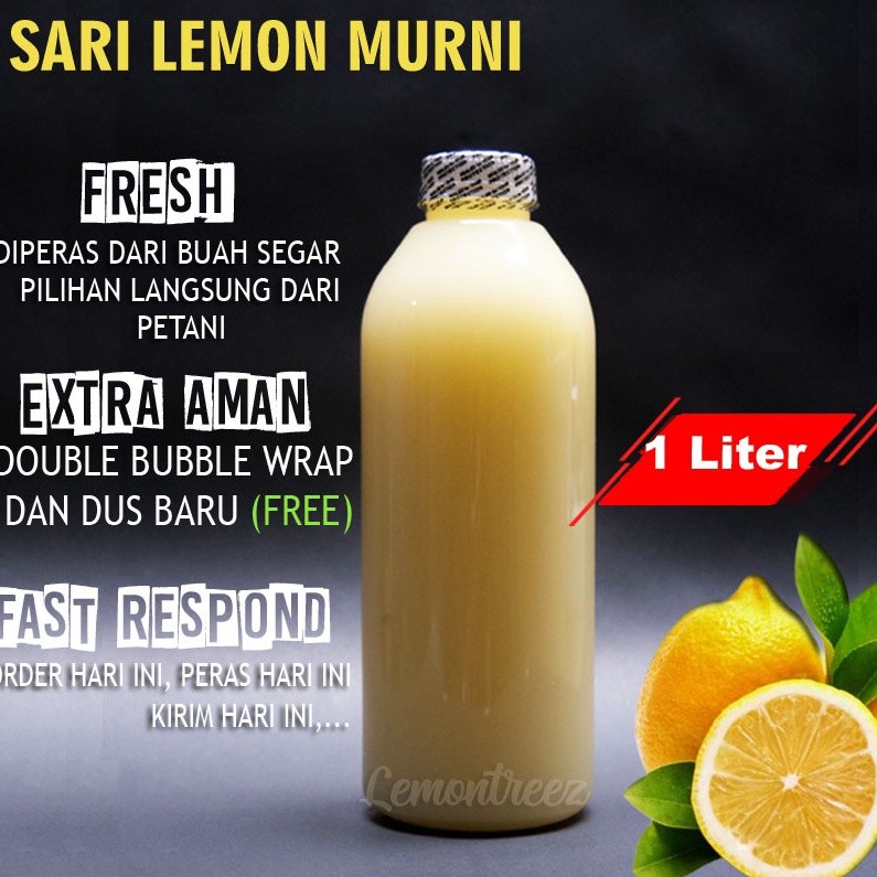 

7.7 Promo >> Sari Lemon Asli Untuk Diet 1liter Polos Tanpa Label sudah BPOM Pure Lemon Juice 1 liter Termurah