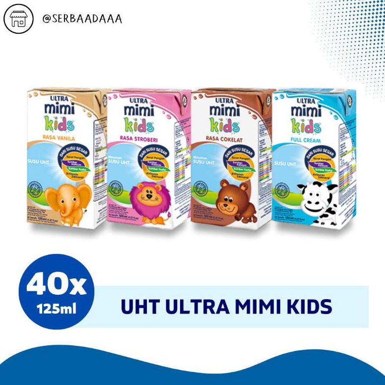 

Kekinian Susu Ultra Mimi Kids 125ml - 1 Dus Isi 40 Pcs YAW