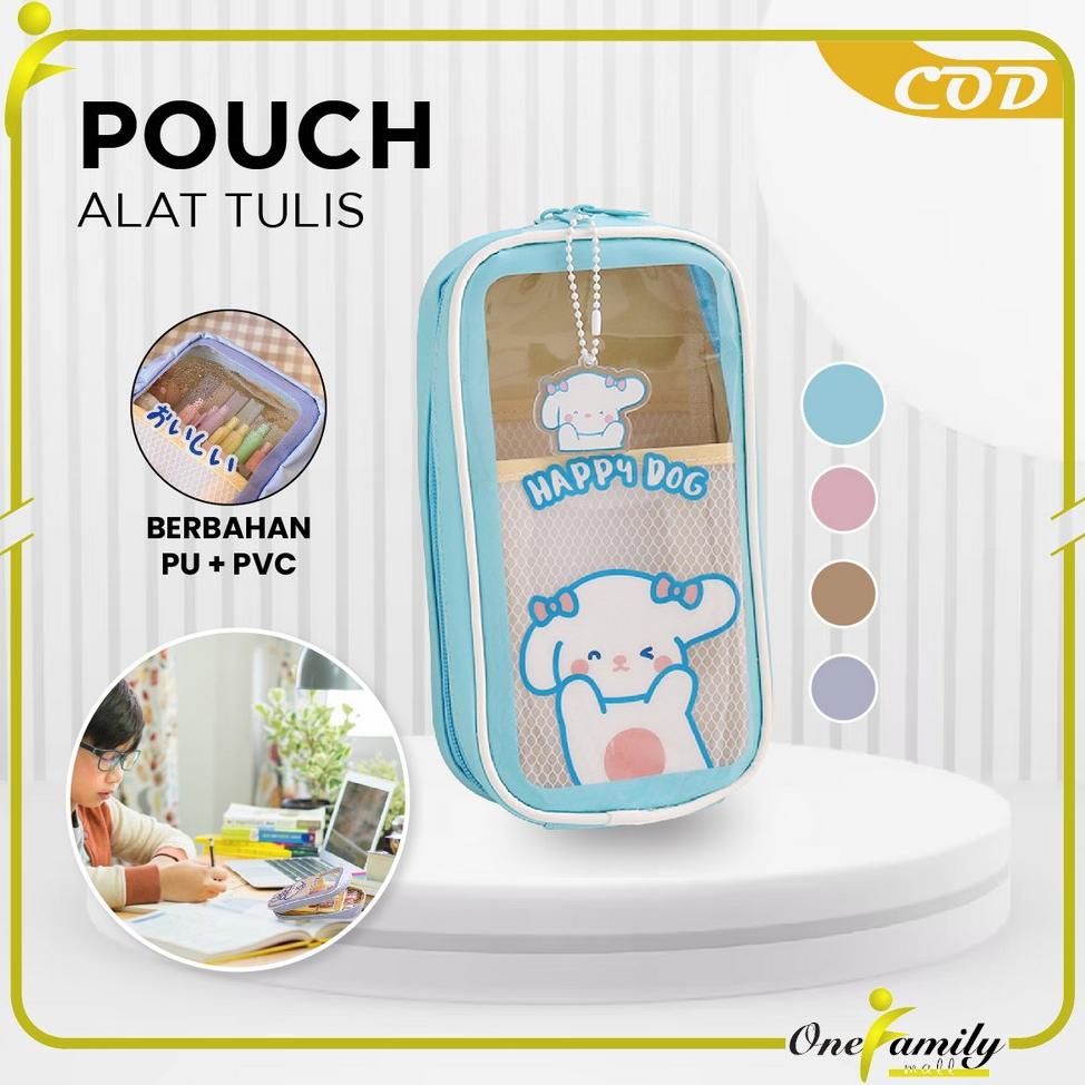 

ONE-A61 Tempat Pensil Anak Transparan Motif Kartun Pencil Case Multifungsi Ala Korea Pouch Serbaguna / Tempat Alat Tulis Tempat Pulpen Perlengkapan Sekolah