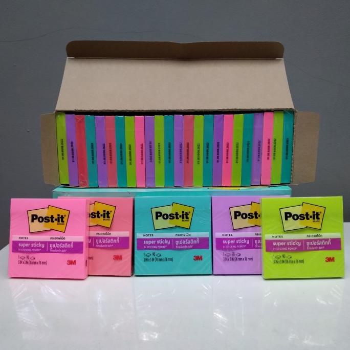 

3M Post It Super Sticky Notes 654-24SSMIA Supernova 1 box isi 24 pad