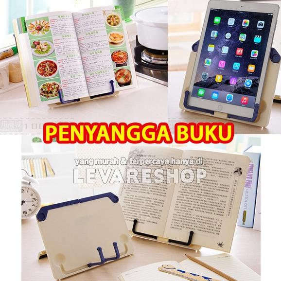 

Penyangga Buku Berdiri + Tuas Penahan Lembar Halaman Saat Membaca