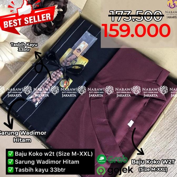 Hampers Gift Box Cowok Cakep Baju Koko + Sarung Kado Cowok Kado Ulang