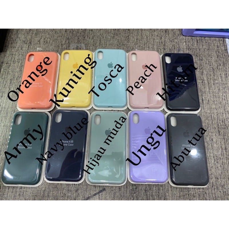 CASING IPHON3 XR 6,1/ IPHONE X/XS/ IPHONE XS MAX” SILICONE CASE ANTI NODA ANTI JAMUR ADA LAPISAN BLU