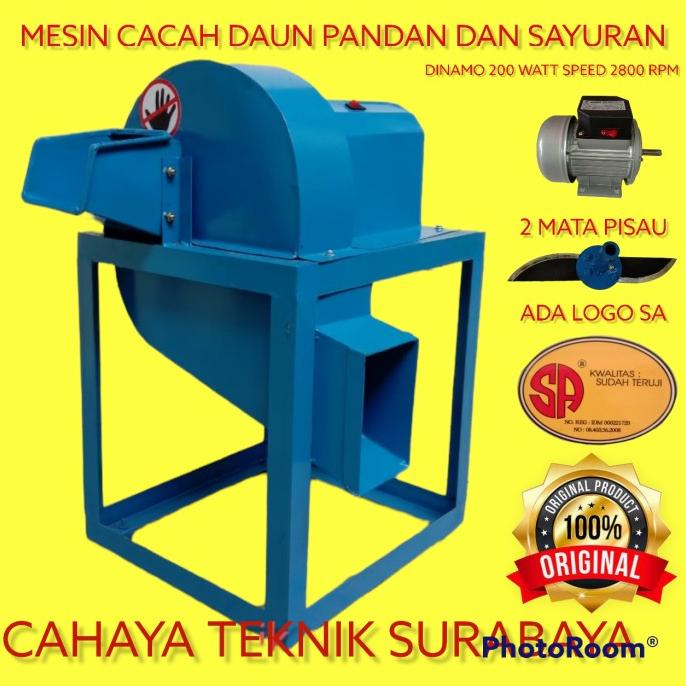 MESIN CACAH RUMPUT DAN DAUN PANDAN LISTRIK 200 WATT