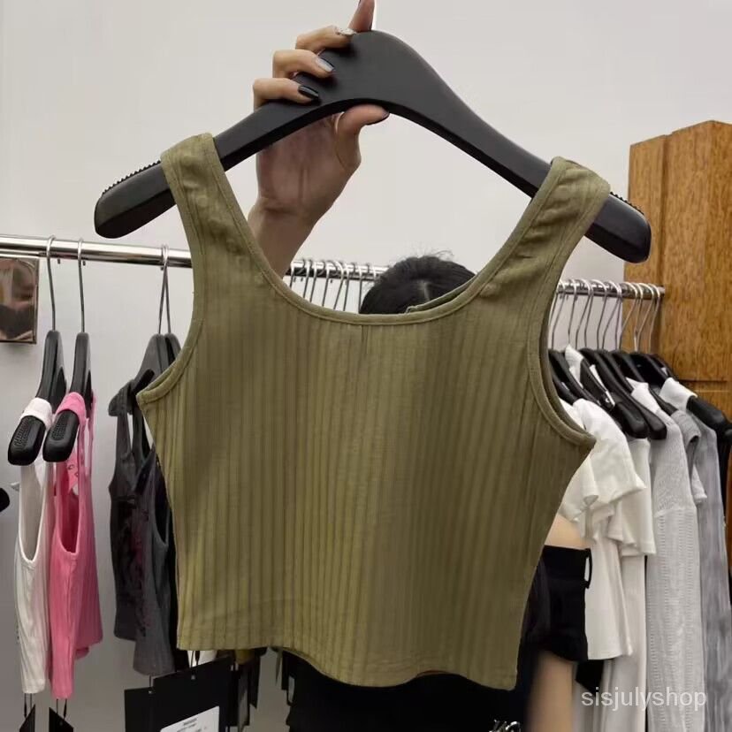 [✅BISA COD] #Sisjuly# Atasan Y2K Wanita / Kamisol Pendek Motif Vintage Amerika untuk Wanita