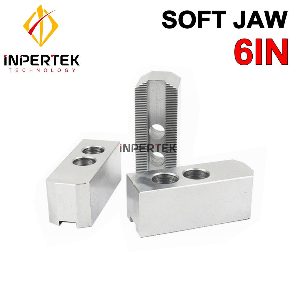 Soft Jaw 6" Claw Bubut 6 Inch 3 Jaw Chuck Mesin Bubut Lathe CNC 6in