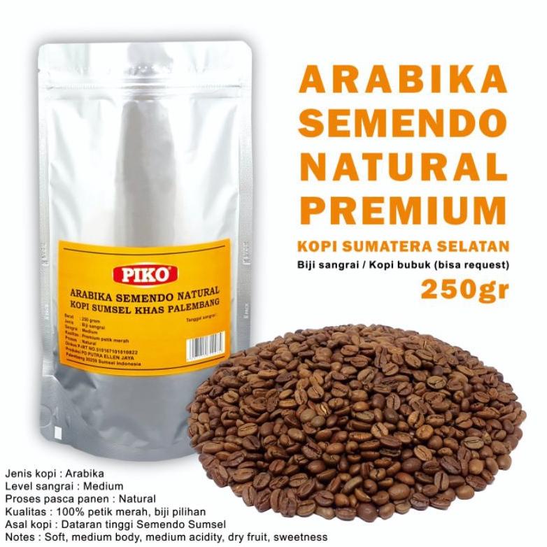 

Kopi Arabika Semendo Natural 250gr Premium Petik Merah Biji Kopi Bubuk Best Seller