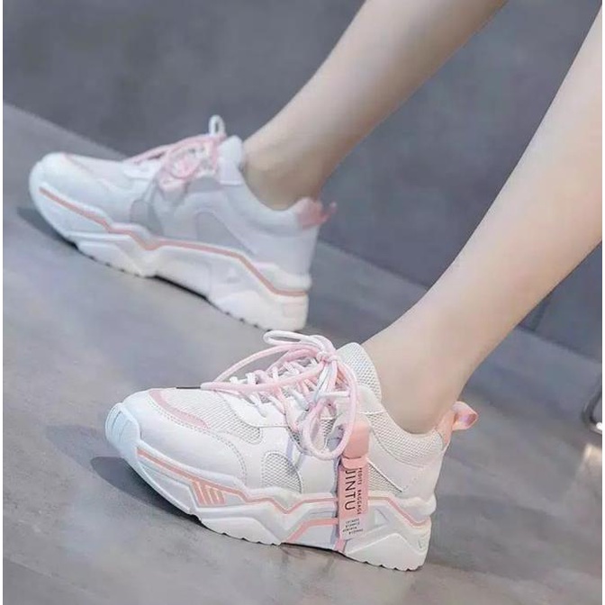 sepatu sneakers wanita jintu hitam