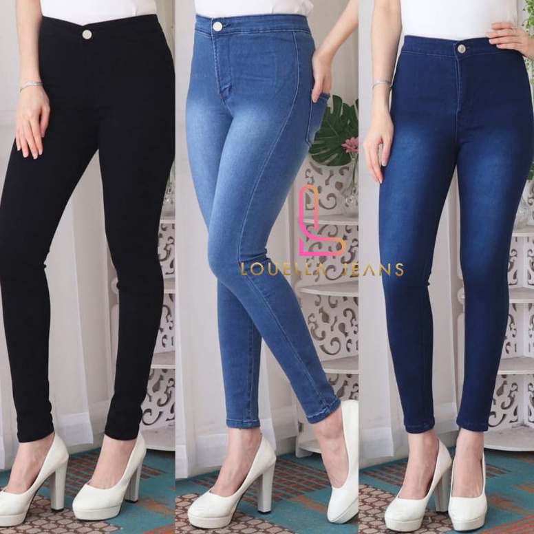 TERBARU CELANA JEANS PREMIUM HIGHWAIST POLOS / 7G - 7C-G / HIGHWAIST JEANS / SKINNY JEANS /  UK 27-3