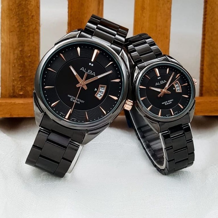 MURAH Jam Tangan ALBA Couple Anti air || Bisa Beli Satuan (AB 001)