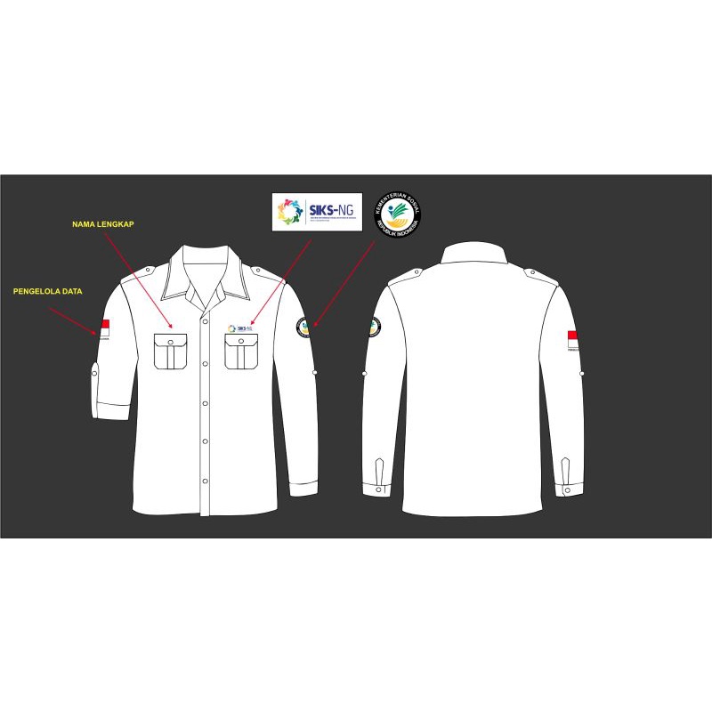 kemeja PDH Kemensos Seragam Kemensos Baju Kemensos Kemeja Kemensos baju kerja Kemensos seragam kerja