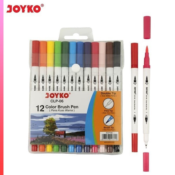 

Terupdate Brush Pen Joyko 12 Warna CLP-06 TJR