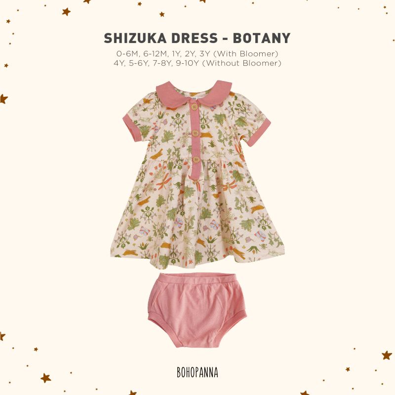 Shizuka Dress Bohopanna B50 / Dress Bayi Anak Perempuan / Dress Bayi Anak Katun / Dress Anak Bohopanna