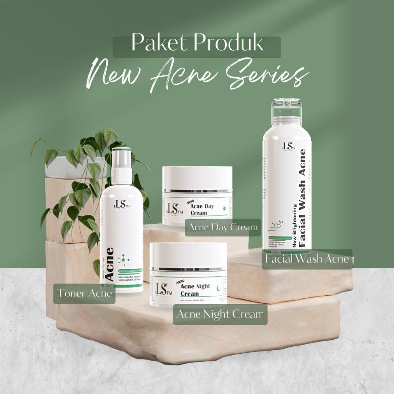 LS SKINCARE PAKET LENGKAP ACNE KULIT BERJERAWAT  WHITENING