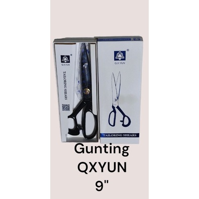 Gunting kain 9&quot; QXYUN gagang lapisan karet