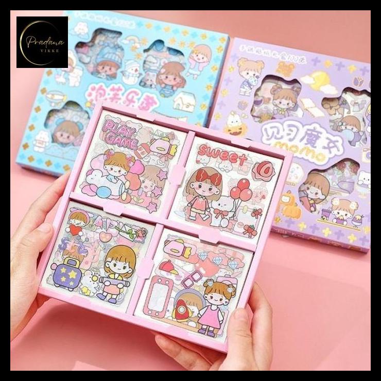 

pradanavikke Sticker Momo Viral Box Import Anti Air Aesthetic Waterproof - Stiker.