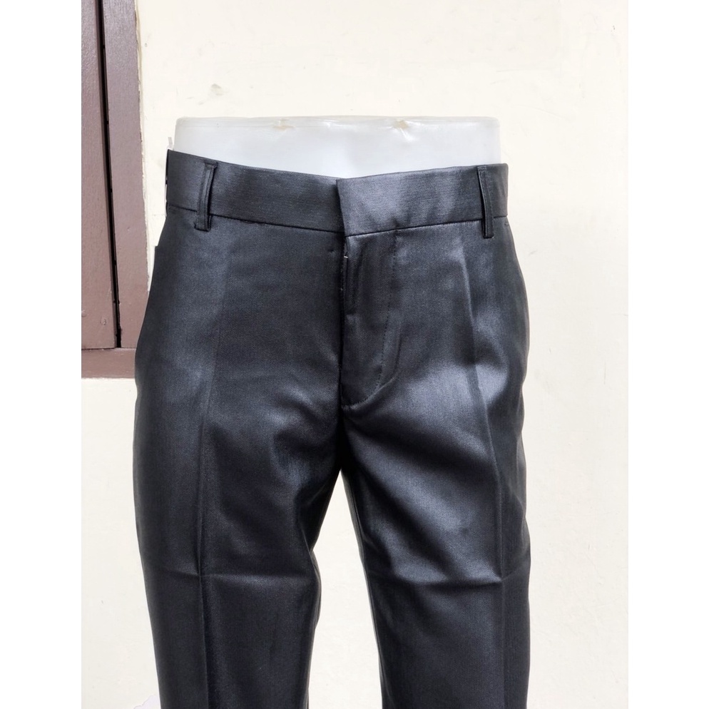 MURAH BANGET celana bahan dasar mengkilap slimfit pria / celana formal metalik pria slimfit