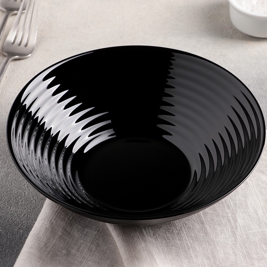 Terlaris Luminarc Mangkok Dessert 16 cm Black - Mangkok Kaca - Mangkok Es Campur - Mangkuk Dessert