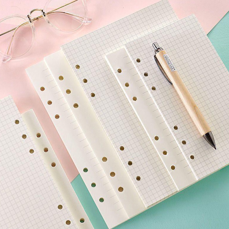 

➤ Isi Kertas Binder 6 Ring A5 A6 B5 isi 45 Lembar Loose Leaf Tebal Anti Tembus Terlaris _■)
