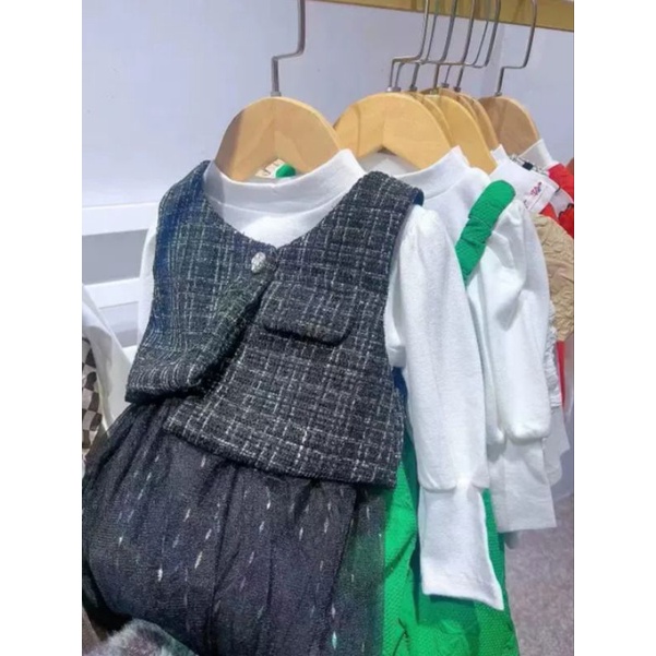 dress 2 in 1 rompi tweet