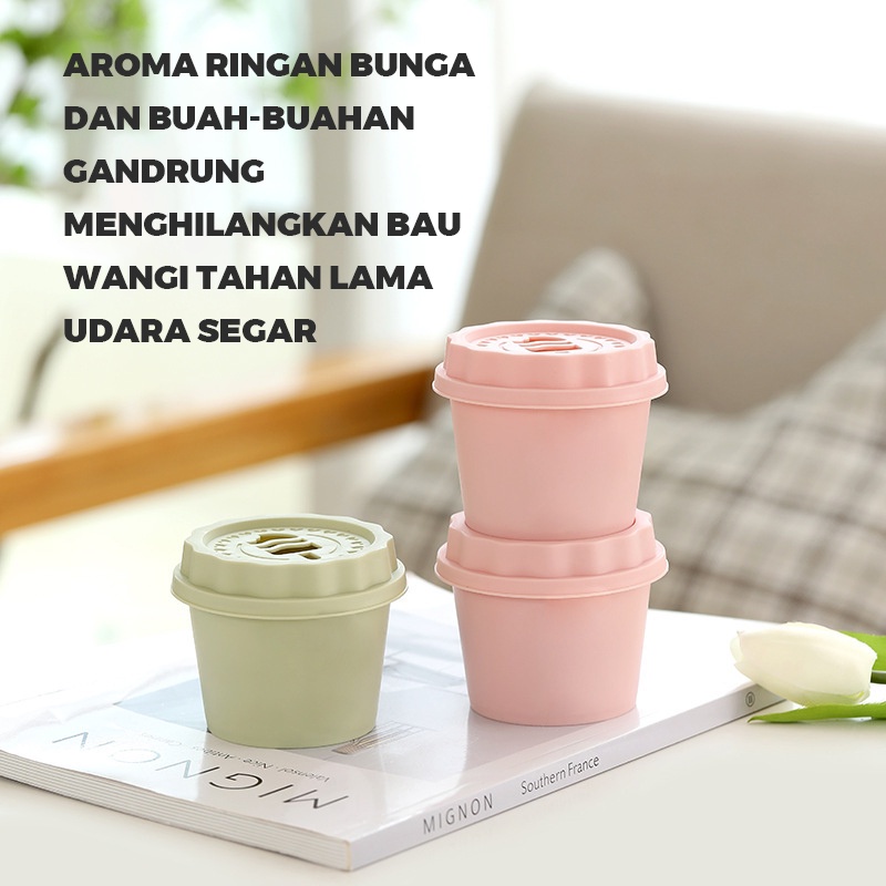 Holiven Pengharum ruangan rumah tangga toilet aromaterapi krim deodoran aroma toilet