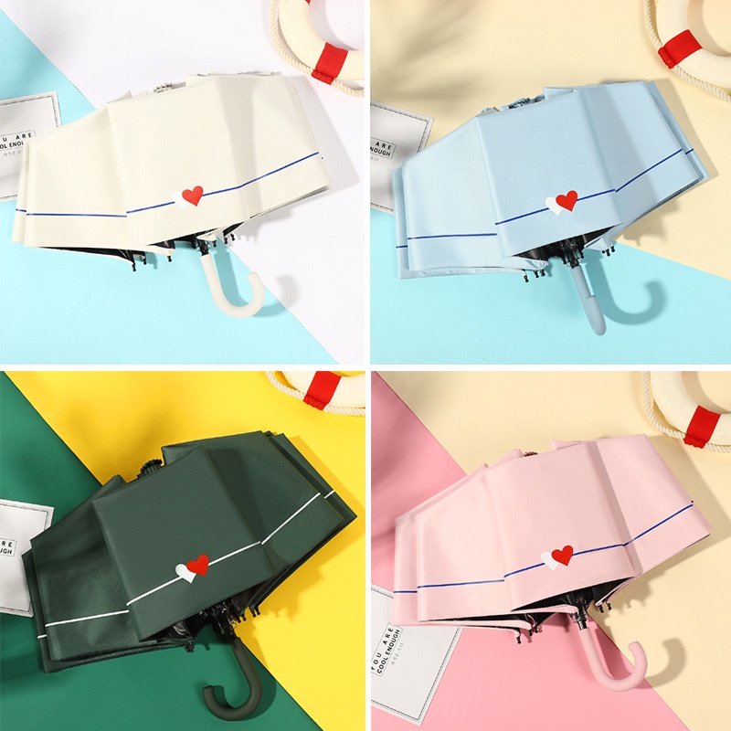 Holiven Payung Lipat Gantung Kait Warna Cerah Gagang U