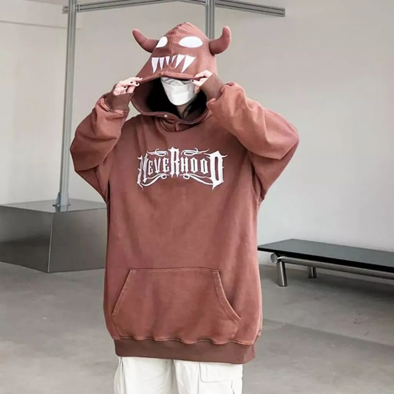 HOODIE JACKET SWEATER NEVERHOOD UNISEX PRIA WANITA OVERSIZE | HOODIE SWEATER LUCU KOREAN STYLE | SWEATSHIRT HOODIE KOREA