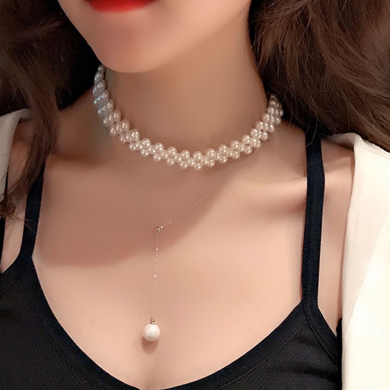 Holiven Kalung mutiara wanita fashion Korea STYLE