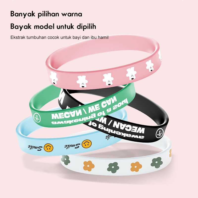 Holiven Gelang Silikon Pengusir Nyamuk Fashionable Untuk Anak dan Wanita 2pcs