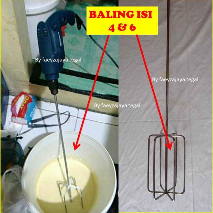 ASA833 (60CM) ALAT PENGADUK ADONAN KUE MARTABAK PUKIS MATA BOR KINCIR PENGOCOK ADONAN SEMEN CAT DLL 