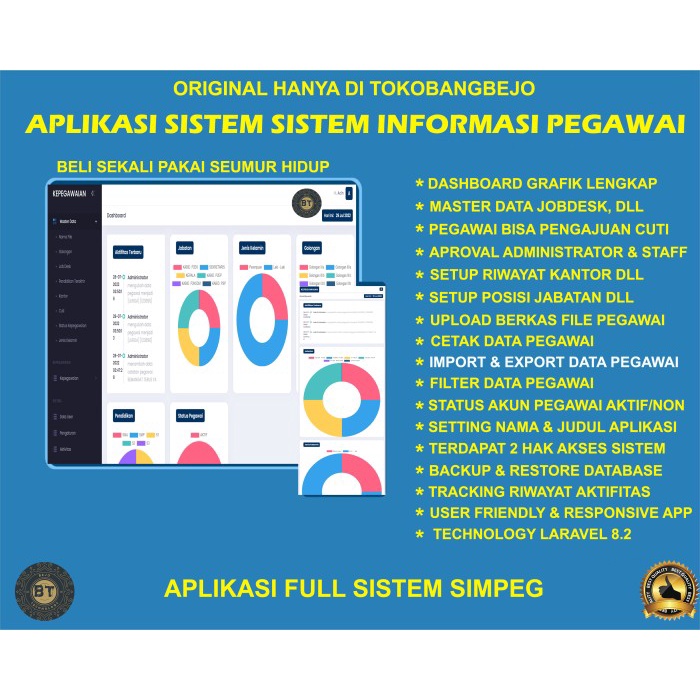 APLIKASI WEB SISTEM INFORMASI PEGAWAI SIMPEG SIAP PAKAI SIAP PAKAI